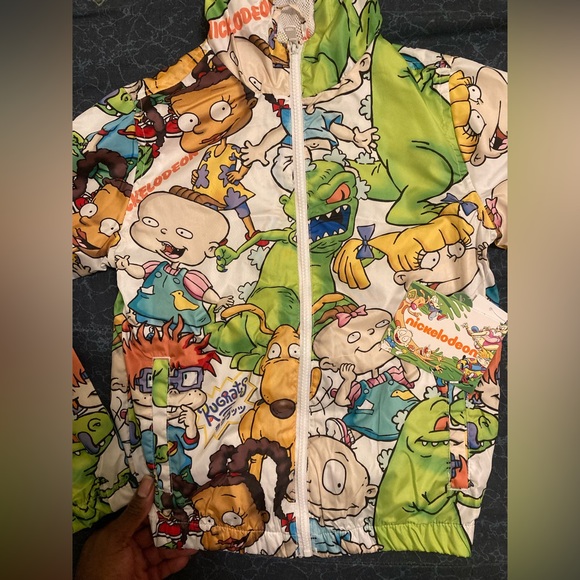 new Boys Nickeloden Rugrats Windbreaker Jacket, Size 10/12 - Picture 2 of 7